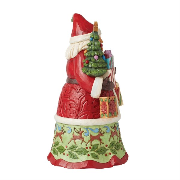 Figurina di Babbo Natale con Borse regalo - JIM SHORE HEARTWOOD CREEK