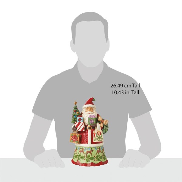 Figurina di Babbo Natale con Borse regalo - JIM SHORE HEARTWOOD CREEK