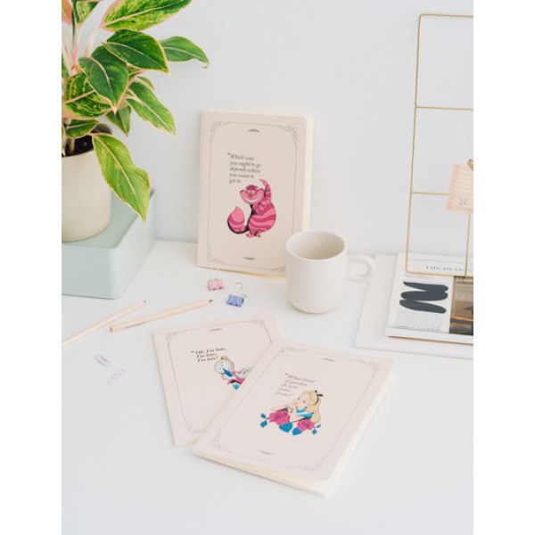 CONFEZIONE 3 CARNET A5 - DISNEY ALICE NEL PAESE DELLE MERAVIGLIE