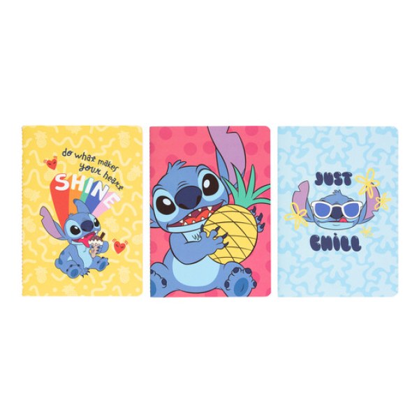 PACK 3 QUADERNI A5 - DISNEY STITCH TROPICAL