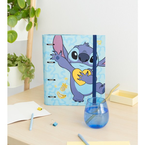 RACCOGLITORE PREMIUM A 4 Anelli - PUNTO STITCH TROPICALE