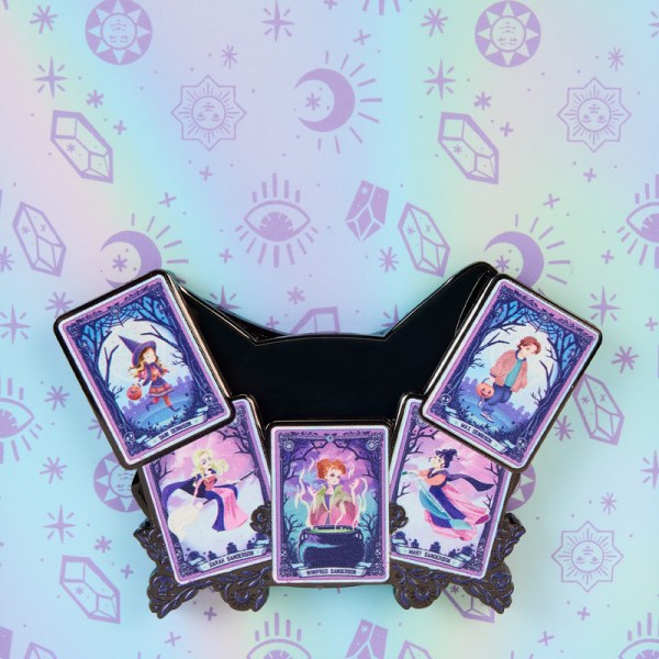 Pinne di Binx al bagliore delle carte di tarocco Hocus Pocus scatola da collezione - DISNEY LOUNGEFLY