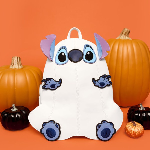 Mini zaino fosforescente Stitch con costume da fantasma - DISNEY LOUNGEFLY