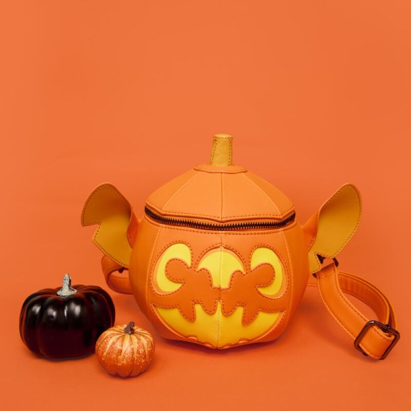 Borsa a tracolla fosforescente Stitch testa di zucca - DISNEY LOUNGEFLY