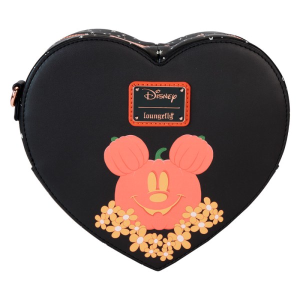 Borsa a tracolla cuore fosforescente Costume da fantasma floreale di Topolino e Minnie - DISNEY LOUNGEFLY