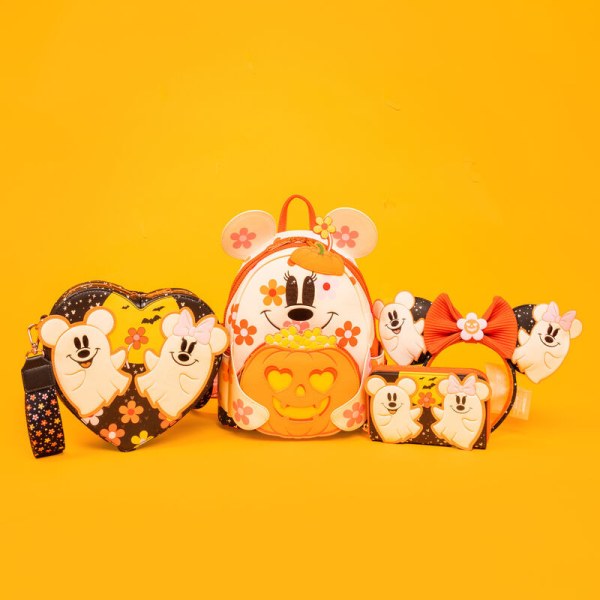 Portafoglio fosforescente Mickey & Minnie costume di fantoma floreale - DISNEY LOUNGEFLY