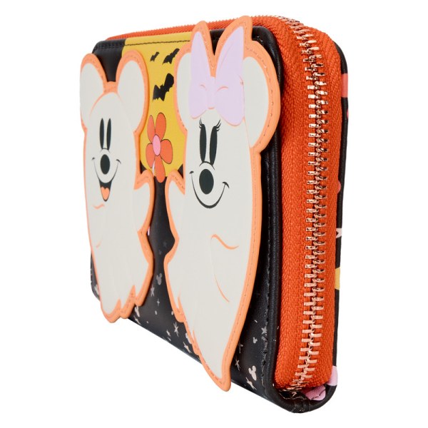 Portafoglio fosforescente Mickey & Minnie costume di fantoma floreale - DISNEY LOUNGEFLY