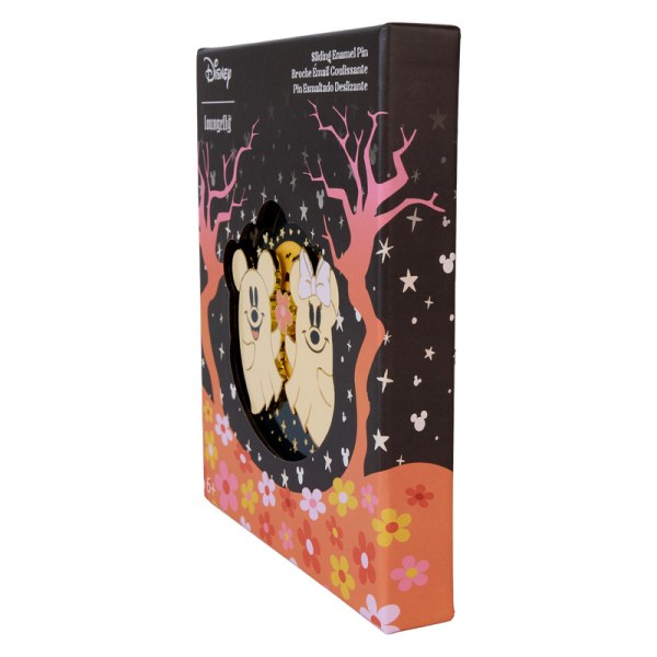 Scatola da collezione con spilla fosforescente per i costumi floreali dei fantasmi di Topolino e Minnie - DISNEY LOUNGEFLY