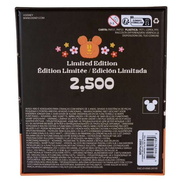 Scatola da collezione con spilla fosforescente per i costumi floreali dei fantasmi di Topolino e Minnie - DISNEY LOUNGEFLY