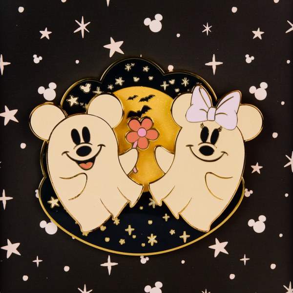 Scatola da collezione con spilla fosforescente per i costumi floreali dei fantasmi di Topolino e Minnie - DISNEY LOUNGEFLY