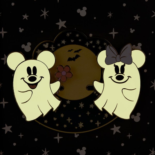 Scatola da collezione con spilla fosforescente per i costumi floreali dei fantasmi di Topolino e Minnie - DISNEY LOUNGEFLY