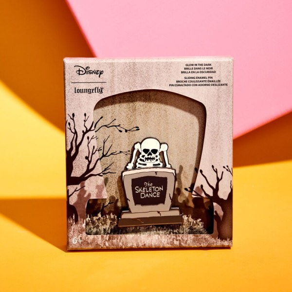 Scatola da collezione con spille luminescenti del 95° anniversario di Skeleton Dance - DISNEY LOUNGEFLY