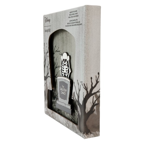 Scatola da collezione con spille luminescenti del 95° anniversario di Skeleton Dance - DISNEY LOUNGEFLY