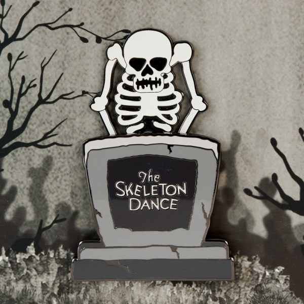 Scatola da collezione con spille luminescenti del 95° anniversario di Skeleton Dance - DISNEY LOUNGEFLY