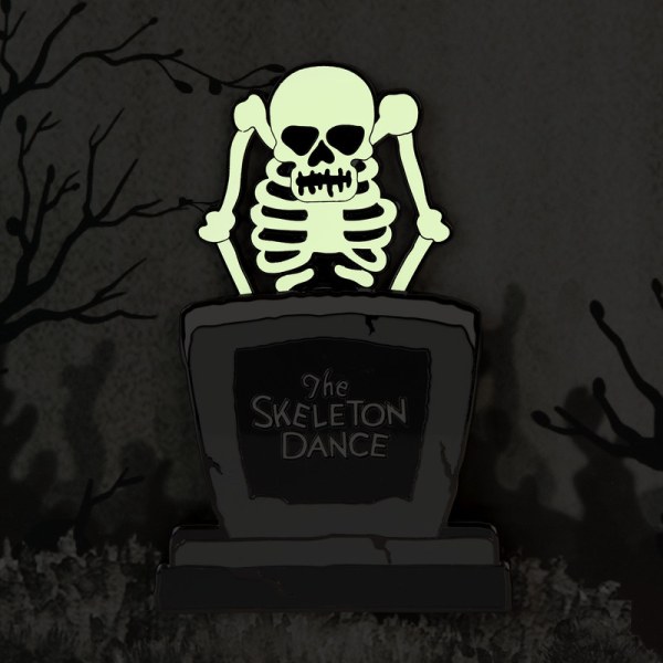 Scatola da collezione con spille luminescenti del 95° anniversario di Skeleton Dance - DISNEY LOUNGEFLY