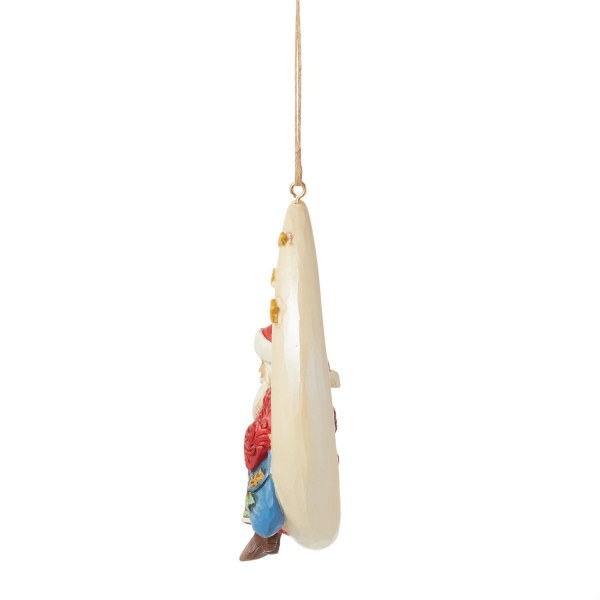 Sospensione di Babbo Natale sulla Luna - JIM SHORE HEARTWOOD CREEK