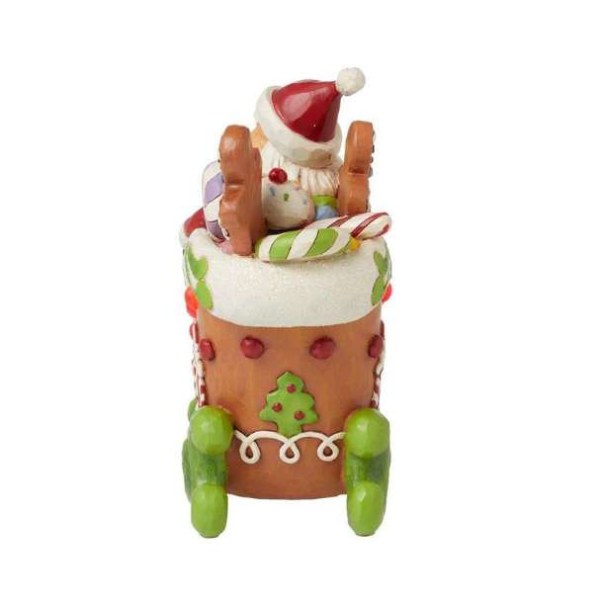 Figura di Babbo Natale Slitta Gingerbread Luminoso - JIM SHORE HEARTWOOD CREEK