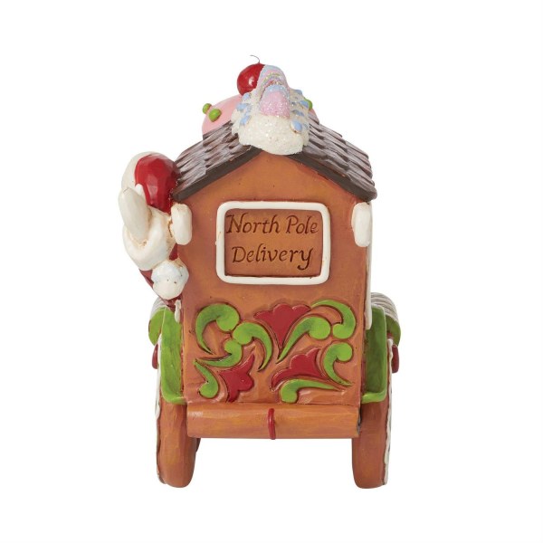 Figura di Babbo Natale treno pan di zenzero - JIM SHORE HEARTWOOD CREEK