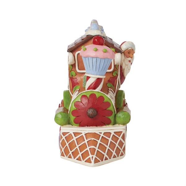 Figura di Babbo Natale treno pan di zenzero - JIM SHORE HEARTWOOD CREEK