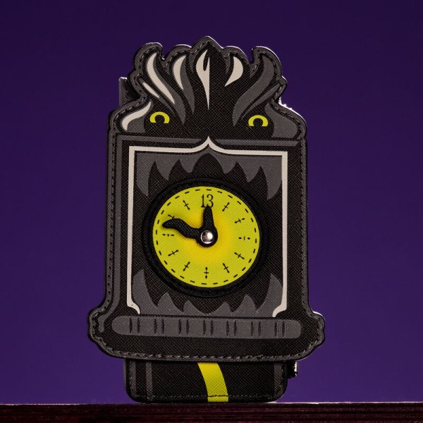 Grande porta carte orologio luminoso benvenuto agli sciocchi mortali The Haunted Mansion - DISNEY LOUNGEFLY