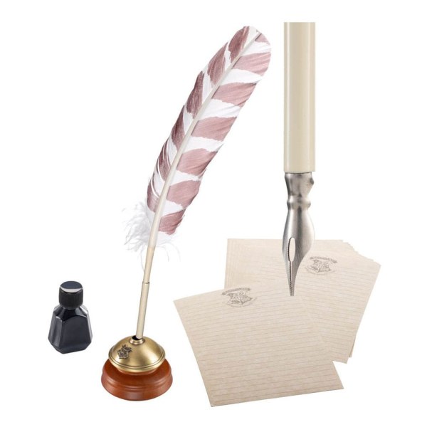 Penna d'oca Writing con carta intestata Hogwarts - Harry Potter