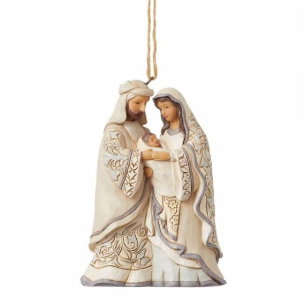 Ornamento Sacra Famiglia White Woodland - JIM SHORE HEARTWOOD CREEK