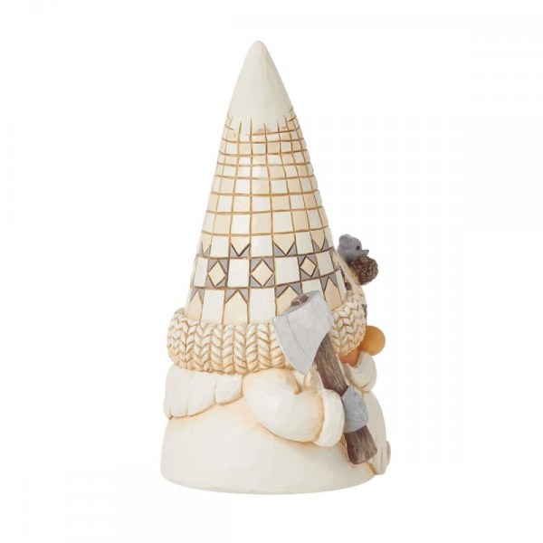 Figura gnomo boscaiolo White Woodland - JIM SHORE HEARTWOOD CREEK