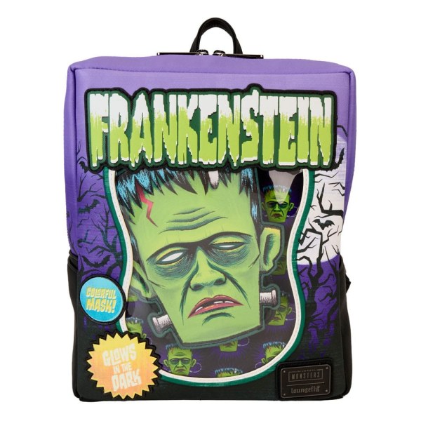 Mini zaino Frankenstein maschera neon - Loungefly Universal Monsters