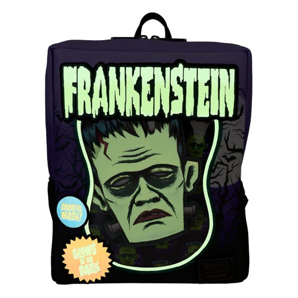 Mini zaino Frankenstein maschera neon - Loungefly Universal Monsters