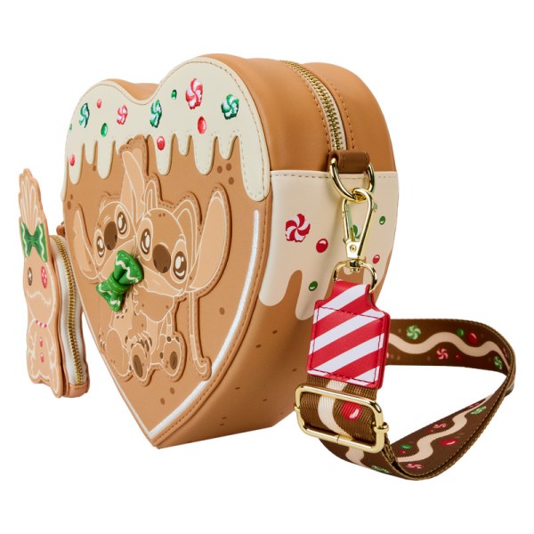borsa a tracolla pan di zenzero Stitch e Angelo profumato con portamonete - DISNEY LOUNGEFLY
