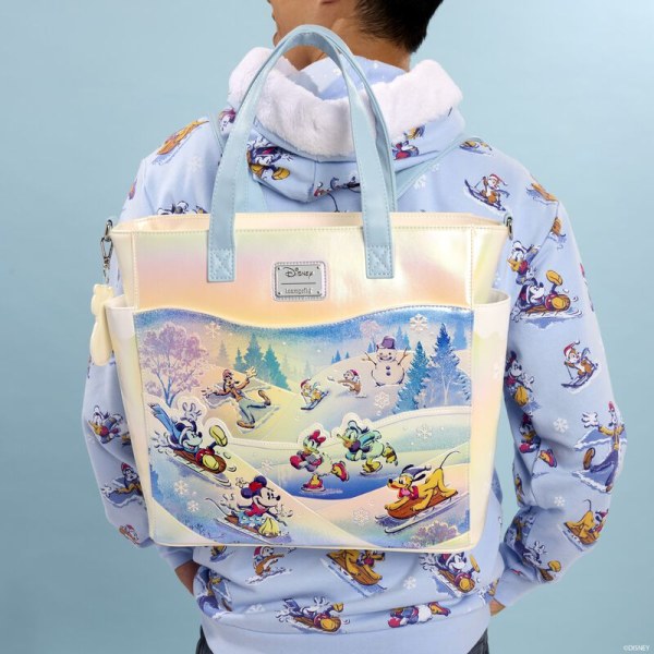Tote bag convertibile Zaino Topolino & Friends Winter Wonderland Scene - DISNEY LOUNGEFLY