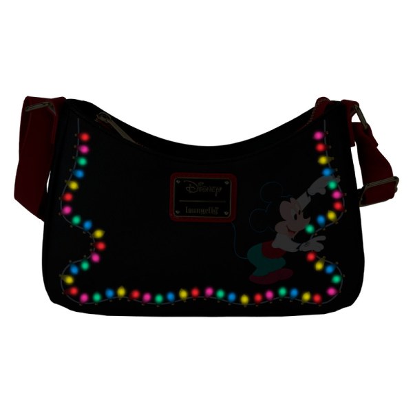 Borsa a tracolla Topolino & Friends decorazioni luminose Natale - DISNEY LOUNGEFLY