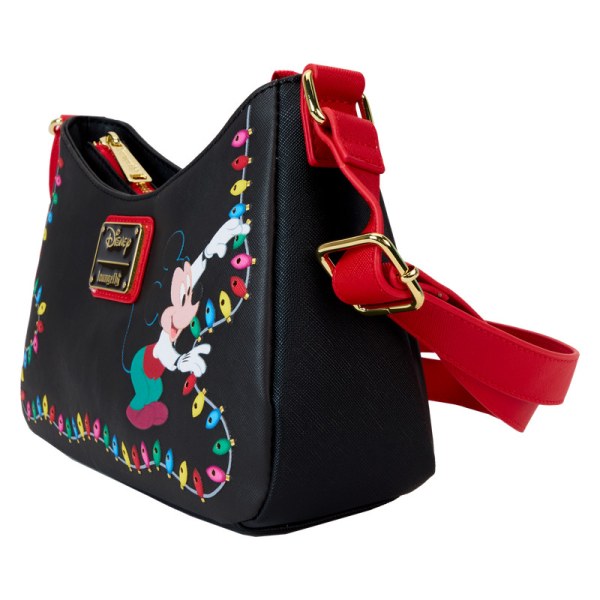 Borsa a tracolla Topolino & Friends decorazioni luminose Natale - DISNEY LOUNGEFLY