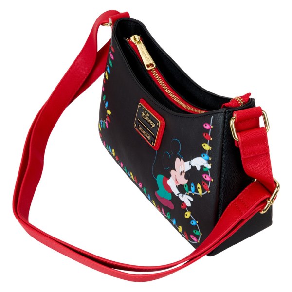 Borsa a tracolla Topolino & Friends decorazioni luminose Natale - DISNEY LOUNGEFLY