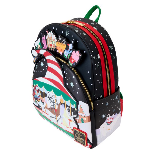 Mini zaino fosforescenti Candy Cane Carousel - DISNEY LOUNGEFLY The Nightmare Before Christmas