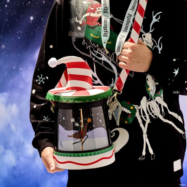 Borsa a tracolla Candy Cane Carousel Spinning - DISNEY LOUNGEFLY The Nightmare Before Christmas