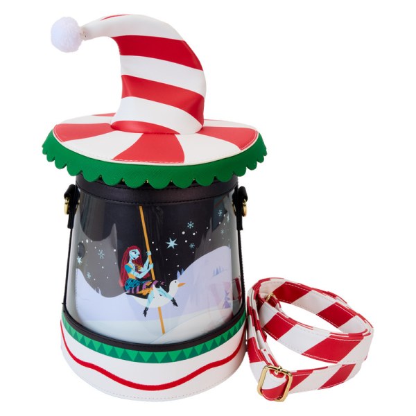 Borsa a tracolla Candy Cane Carousel Spinning - DISNEY LOUNGEFLY The Nightmare Before Christmas
