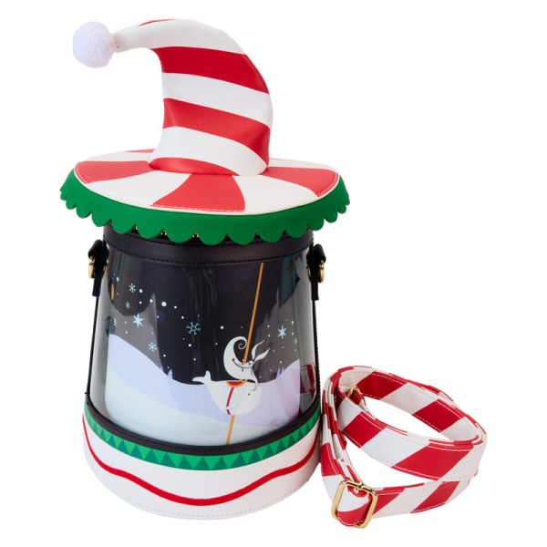 Borsa a tracolla Candy Cane Carousel Spinning - DISNEY LOUNGEFLY The Nightmare Before Christmas