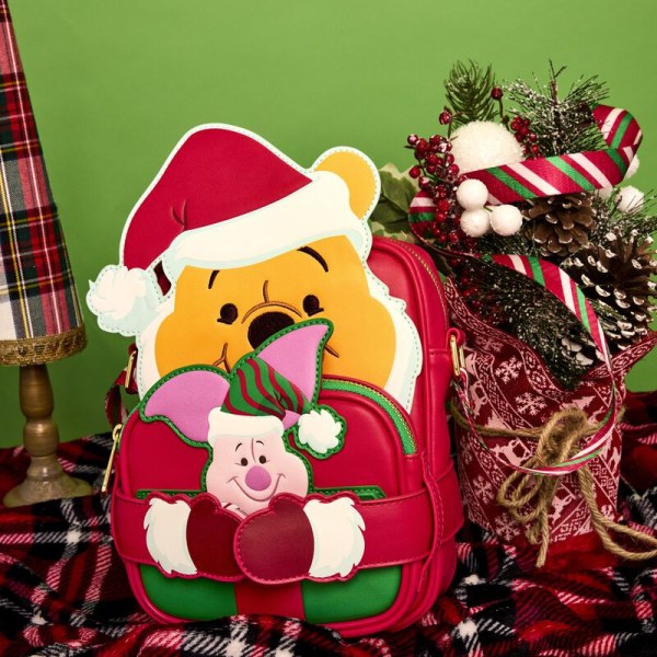 Borsa a tracolla con portamonete Winnie cosplay Babbo Natale e Piglet - DISNEY LOUNGEFLY Winnie The Pooh