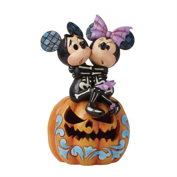 Figura di zucca a LED Topolino e Minnie Scheletri - DISNEY TRADITIONS