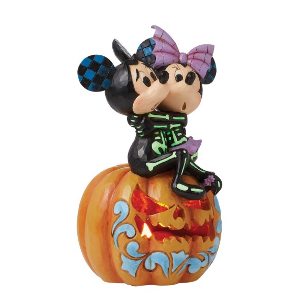 Figura di zucca a LED Topolino e Minnie Scheletri - DISNEY TRADITIONS