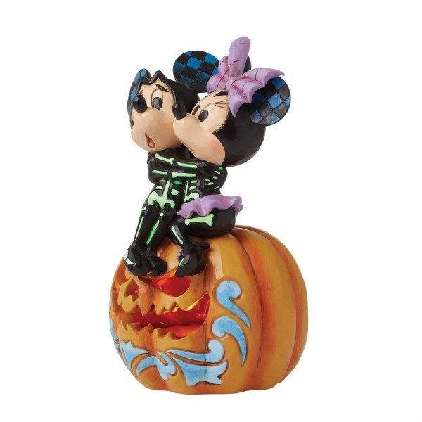 Figura di zucca a LED Topolino e Minnie Scheletri - DISNEY TRADITIONS