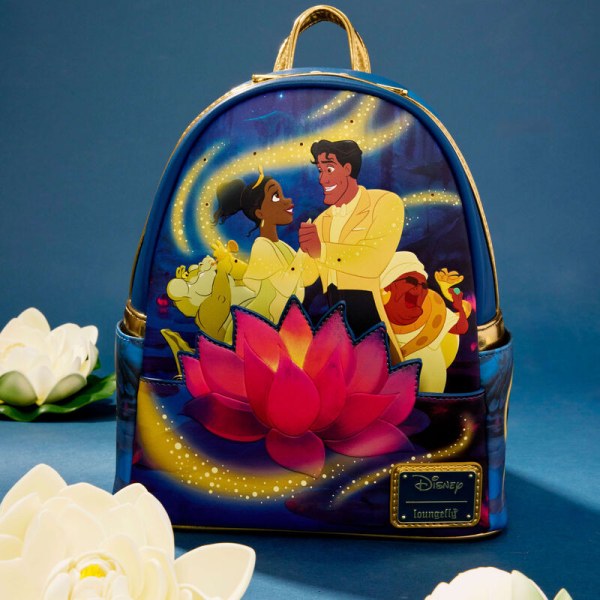 Mini Zaino luminoso Tiana e il principe Naveen - DISNEY LOUNGEFLY La Principessa e il Ranocchio 15° anniversario