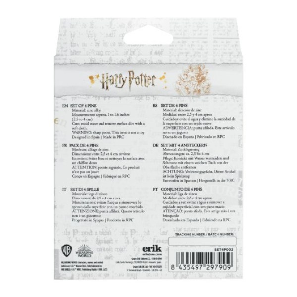 SET DI 4 PINS CASE DI HOGWARTS - HARRY POTTER