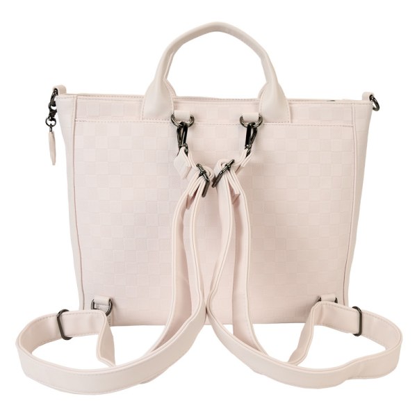 Convertibile zaino e Sac Tote con texture a scacchi Minnie - DISNEY LOUNGEFLY