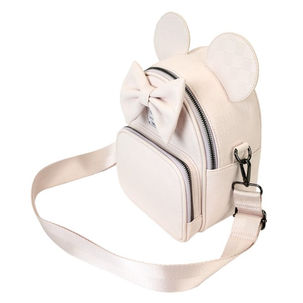 convertibile mini zaino e borsa a tracolla con texture a scacchi Minnie - DISNEY LOUNGEFLY