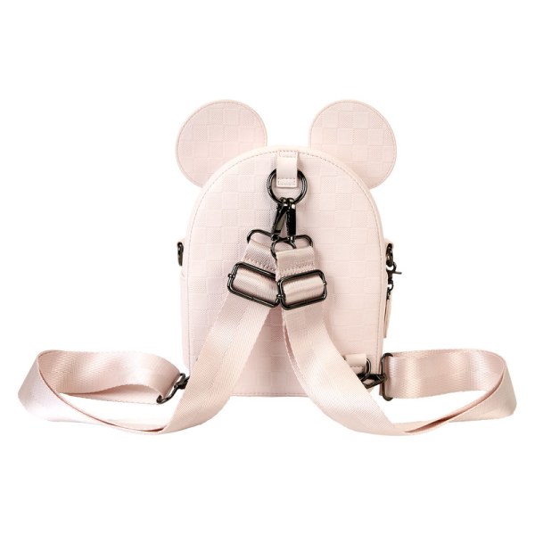 convertibile mini zaino e borsa a tracolla con texture a scacchi Minnie - DISNEY LOUNGEFLY
