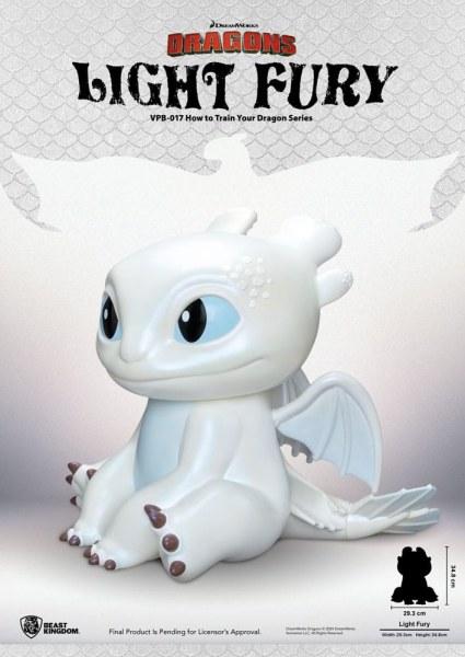 Salvadanaio drago Figura funzionale Furia chiara 35 cm