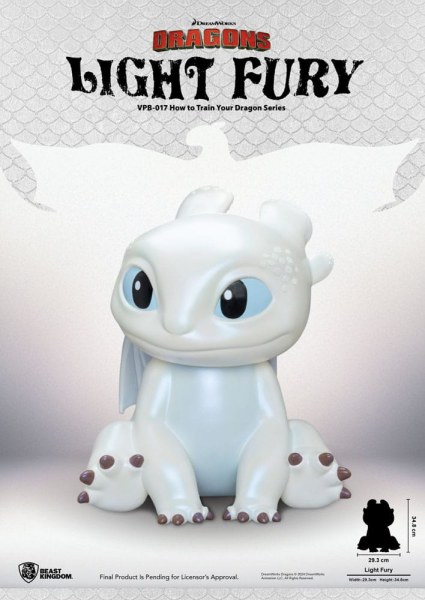 Salvadanaio drago Figura funzionale Furia chiara 35 cm