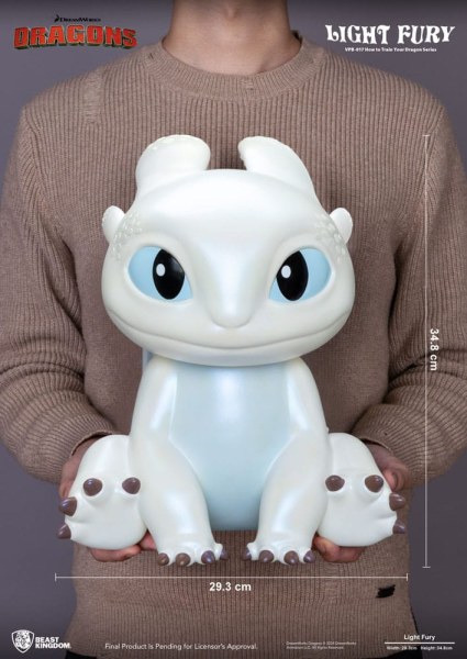 Salvadanaio drago Figura funzionale Furia chiara 35 cm